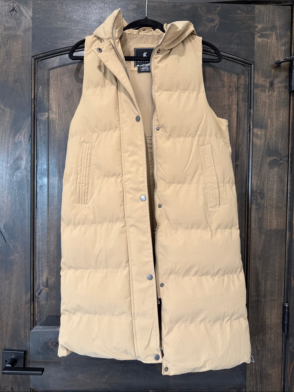 Kyodan Tan Outdoor Quilted Jacket Label View